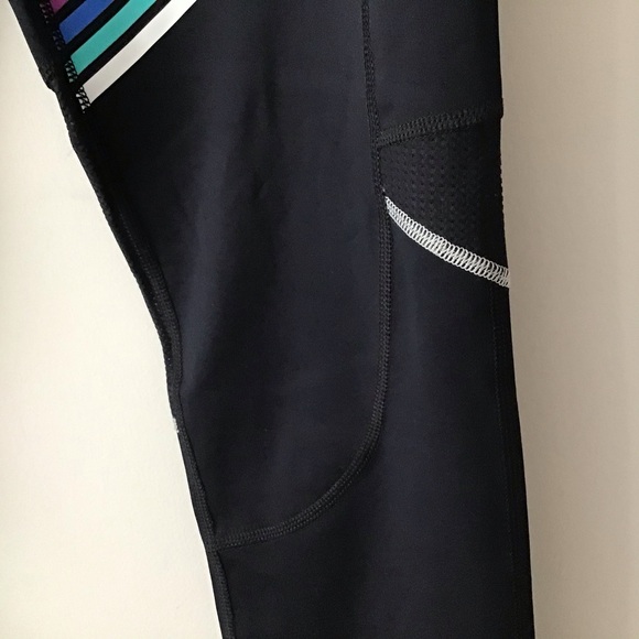 Pants Large Black Multicolor Stripes - Picture 3 of 7